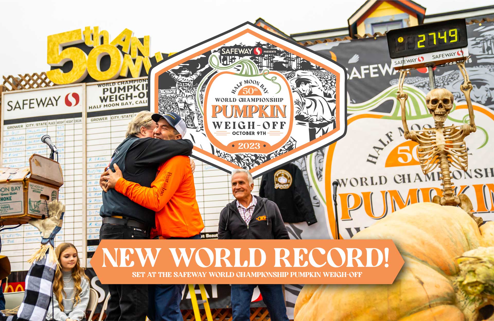 50th Annual Safeway World Championship Pumpkin Weigh-Off World Record Pumpkin