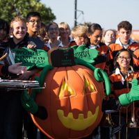 2017 Pumpkin Festival Mascot with Half Moon Bay High School Band