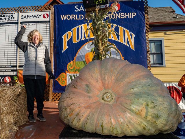 Grower celebrates making the top 10 heaviest pumpkins
